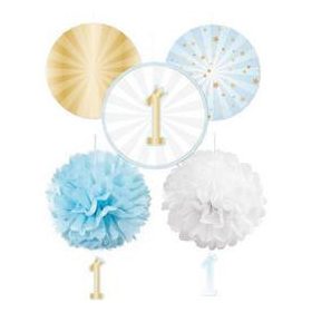 Dekorációs szett 1. szülinapra, kék, 9910305