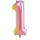 Számos lufi 34" 86cm óriás Rainbow, szivárvány, szám, számjegy 1-es