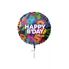Szülinapi lufi 18" 45cm Happy Birthday, 406000