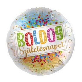   Szülinapi lufi 17" 42cm Boldog Születésnapot, mpr-70501