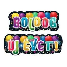 Boldog új évet banner 135cm, 33275