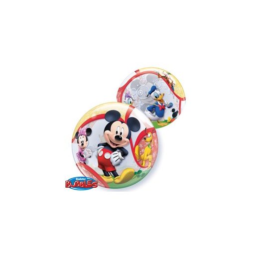 Mintás Bubbles lufi 22" 56cm Héliummal töltve Disney Mickey Mouse, 41067
