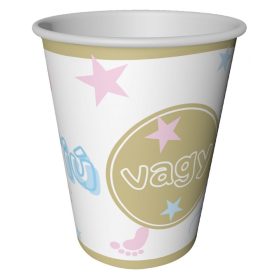 Parpírpohár babaváróra 250ml 8db, Fiú vagy Lány