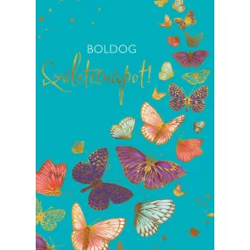 Képeslap, zenélő, Boldog Születésnapot!, borítékkal