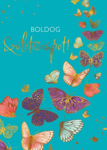 Cardex képeslap, zenélő, Boldog Születésnapot!, borítékkal