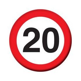   Kitűző számos, Sebességkorlátozó számmal, 20-as, 30403