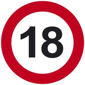   Műanyag asztalterítő sebességkorlátozó számmal, 270x136cm, 18-as