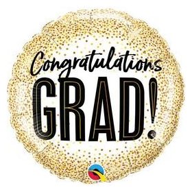 Ballagási fólia lufi 18" 45cm Congrats grad