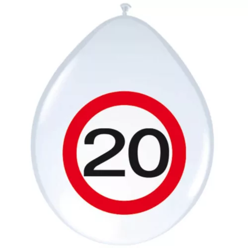 Szám, Számos lufi 11" 28cm 8db 20-as számmal, sebességkorlátozó