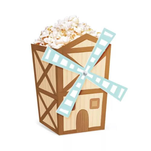 Popcorn tartó karton, 6db, Farm