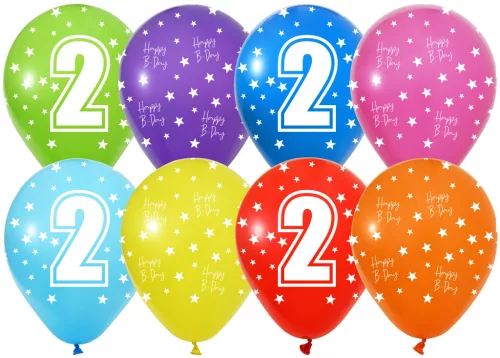 BALONEVI lufi, 12" 30cm, 50db/cs, 2-es számmal