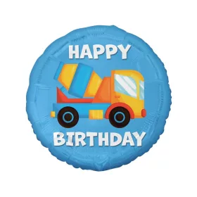 Lufi 18" 45cm Járművek, Betonkeverő, Happy Birthday