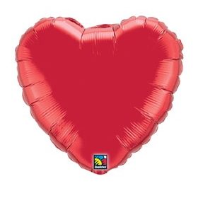 Óriás lufi 36" 91cm Piros szív, 12657