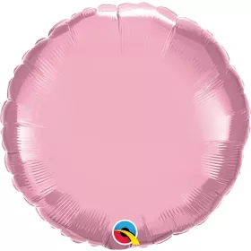   Egyszínű kerek lufi 18" 45cm Pearl pink, Gyöngyház Rózsaszín, 