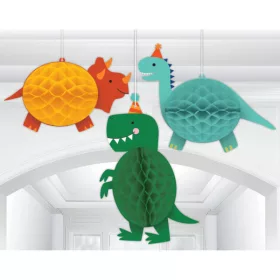 Méhsejt dekor, dinoszaurusz, számozható 3db