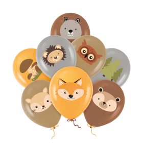   Mintás latex lufi 11" 28cm 8db Az erdő barátai, vegyes