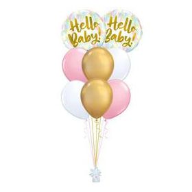  Héliumos luficsokor babaszületésre Hello Baby- INGYENES KISZÁLLÍTÁSSAL