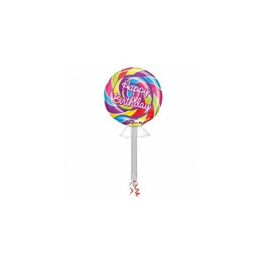 Óriás fólia lufi 42" 107cm nyalóka, lollipop, 2879401, héliummal töltve