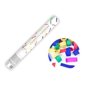 Konfetti ágyú, 40cm, színes téglalapokat kilövő