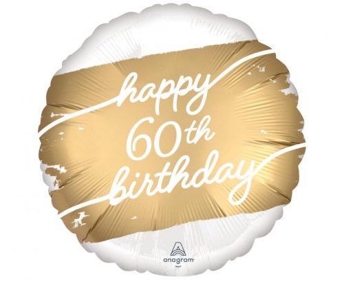 Szám, Számos fólia lufi 18" 45cm - 60-as lufi, Happy Birthday 60 