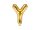 Betű lufi 14" 35cm arany fólia betű, Y betű, levegővel tölthető