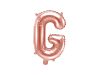 Betű lufi 14" 35cm rosegold fólia betű, G betű, levegővel tölthető