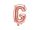 Betű lufi 14" 35cm rosegold fólia betű, G betű, levegővel tölthető
