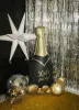 Óriás fólia lufi dekoráció, talpas, 45" 114cm pezsgő, Let's party, csak levegővel tölthető