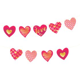 Girland dekoráció 2m, szív