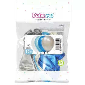 BALONEVI lufi, 12" 30cm, 12db/cs, Metallic Boy Assorted