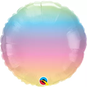 Egyszínű kerek lufi 18" 45cm Ombre, szivárvány, 