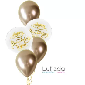   Héliumos luficsokor szülinapra, Happy Birthday - INGYENES GLS szállítással