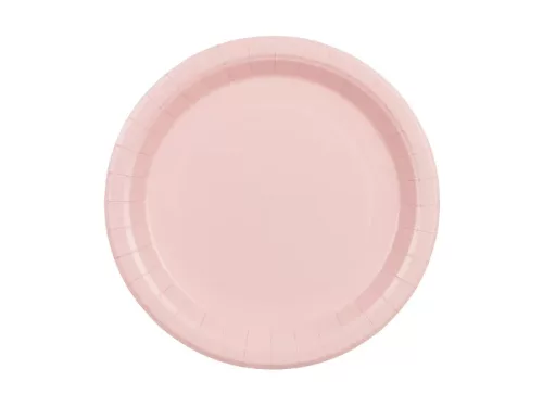 Papírtányér 23cm 6db Rózsaszín