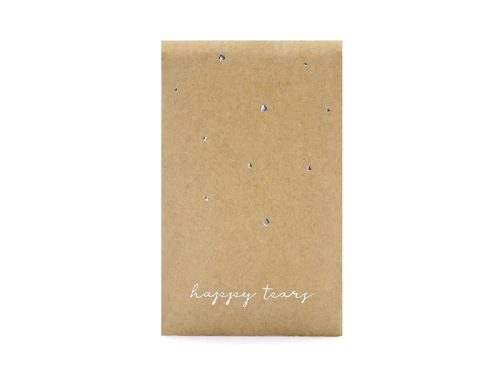 Papírzsebkendő esküvőre, 10db, egyesével csomagolt, Happy Tears
