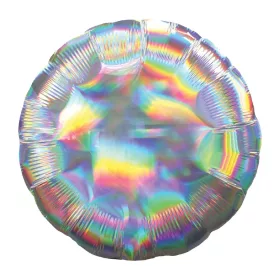 Egyszínű kerek lufi 18" 45cm irizáló, 