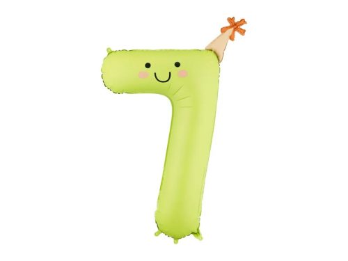 Számos lufi 34" 86cm óriás színes szám, számjegy 7-es 