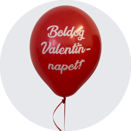 Valentin napi latex lufi 11" 28cm Boldog Valentin napot