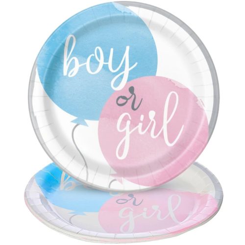 Papírtányér 23cm 8db Boy or Girl