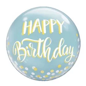 Szülinapi Bubbles lufi 22" 56cm Happy Birthday