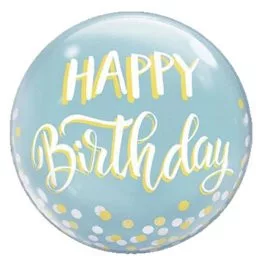 Szülinapi Bubbles lufi 22" 56cm Happy Birthday