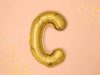 Betű lufi 14" 35cm arany fólia betű, C betű, levegővel tölthető