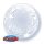Deco Bubble lufi 24" 61cm krisztálytiszta, átlátszó, csillag mintával