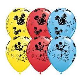   Mintás latex lufi 11" 28cm 6db Disney Junior Mickey Mouse Special Assortment Lufi, q18688rp