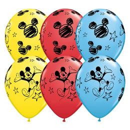 Mintás latex lufi 11" 28cm 6db Disney Junior Mickey Mouse Special Assortment Lufi, q18688rp