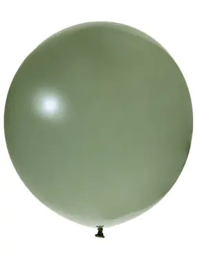 BALONEVI Latex lufi 24" 60cm, 3db/cs, Pastel Moldy Green, Penészzöld