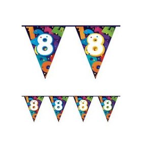 Zászlófüzér 8-as számmal, 10m, 405808