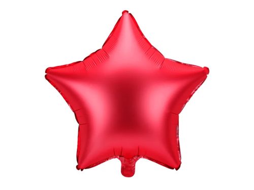 Egyszínű csillag fólia lufi 19" 48cm piros csillag 