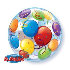 Mintás Bubbles lufi 22" 56cm Lufik