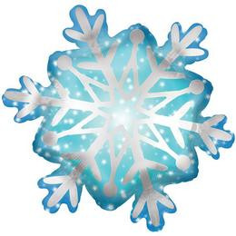 Óriás fólia lufi 27"  68 cm hópehely, Snowflake, n3830101, héliummal töltve