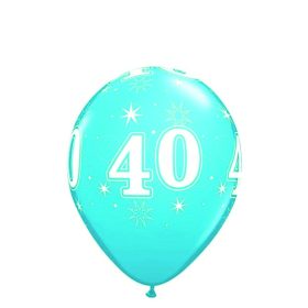 Szám, Számos latex lufi 11" 28cm 6db 40-es lufi kék